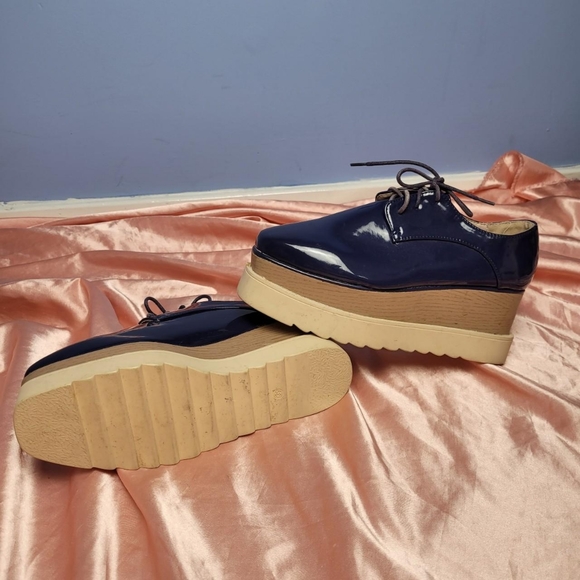 Vintage Y2k chunky navy platform shoes - Picture 3 of 4